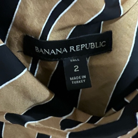Size 2 Banana Republic zebra print cowl neck slip dress - Picture 5 of 6